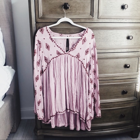 Free People Tops - Free People Diamond Embroidered Tunic